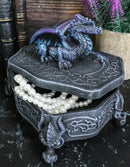 Fantasy Midnight Dragon Box Celtic Hour Of The Dragon Chest Jewelry Box Figurine