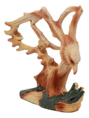 Ebros Rustic Faux Wood Bald Eagle Soaring Figurine Wings Of Glory 6.25"L Figurine