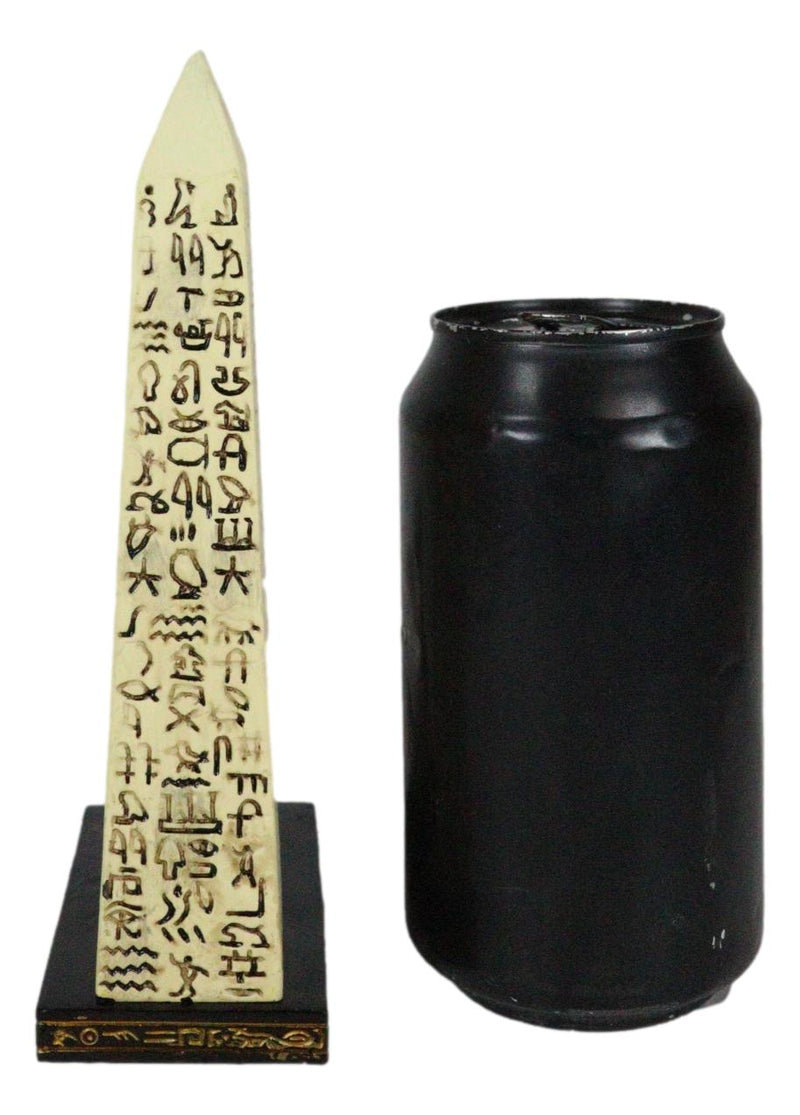 Egyptian Jackal Dog Deity Anubis Kneeling Hieroglyphic Obelisk Incense Burner