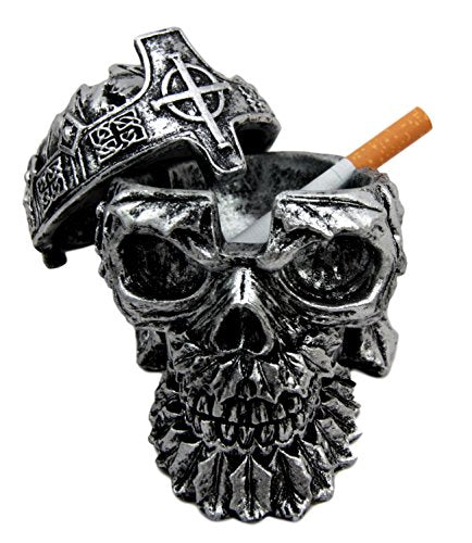 Ebros Greenman King Skull Ashtray 4.25