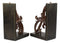 Vintage Ornate Scroll Bookends Set Scroll Art Statue Pair 7.5"H Classical Design