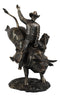 Rustic Western Wild Rodeo Bull Rider Cowboy On Bucking Bull Decorative Statue