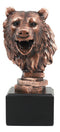 Wildlife Roaring Bear Bust Statue Bronze Electroplated Bear Figurine With Base