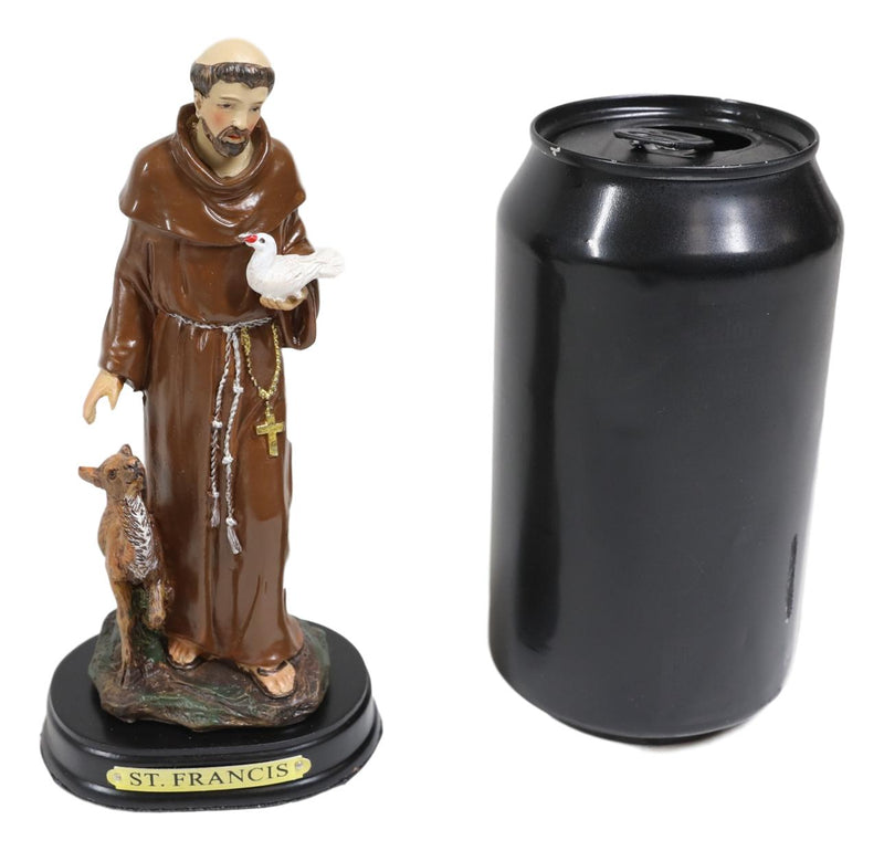 Ebros Gift Holy Catholic Saint Francis Monk Figurine Shrine Decorative Figurine 5.5"H