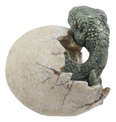 Jurassic Era Predator Hatching Dinosaur Egg Figurine 4"H Velociraptor Hatchling