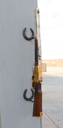 Western Wild Cowboy Repeater Rifle Horseshoes Gate Barn Door Bar Pull Handle