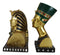 Ebros Golden Mask of Egypt Pharaoh King TUT and Queen Nefertiti Statue Set of 2