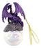 Ruth Thompson Hoarfrost Purple Dragon On Pearl Glass Ball Ornament Figurine 5"H