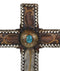 Rustic Western Native Indian Dreamcatcher Feathers Turquoise Rock Wall Cross