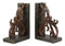 Vintage Ornate Scroll Bookends Set Scroll Art Statue Pair 7.5"H Classical Design