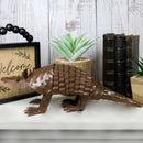 Ebros Western Rustic Forest Hand Sculpted Metal Springy Armadillo Statue 15.5" L