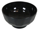 Ebros Japanese Contemporary Black Lacquer Ridged Bowls Made In Japan Set of 6