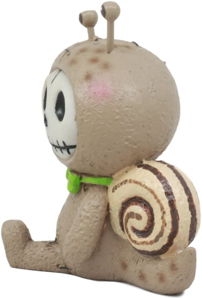 Ebros Furrybones Den Den Figurine Sunflower Hooded Skeleton Snail Collectible