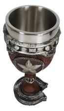 Western Stars And Horseshoes Floral Scroll In Faux Tooled Leather Wine Goblet