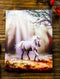 Ebros Anne Stokes Small Glimpse Sacred Unicorn Wood Framed Picture Canvas Wall Decor