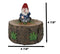 Gypsy Life Gnome Dwarf Smoking Rolled Stash Leaves On Tree Bark Ring Trinket Box