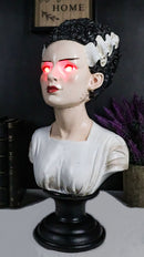 The Bride Of Frankenstein Bust Figurine With Red Bloodshot LED Light Up Eyes