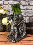 Ebros Hydra Dragon Wine Bottle Holder Statue 9" Tall Fantasy Caddy Kitchen Decor