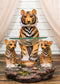 Jungle Predator Bengal Tiger Mother & Cubs Candle Heat Oil Tart Burner Figurine