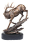 Large Bellowing Wapiti Bull Elk Deer Rustic Bronze Electroplated Finish Statue