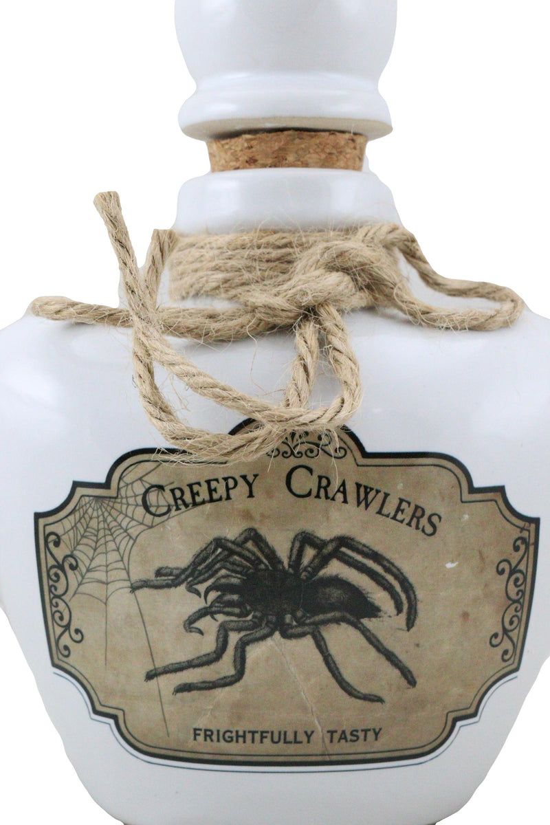 Ceramic Creepy Crawlers Spider Mad Doctor Witchcraft Poison Prop Potion Bottle