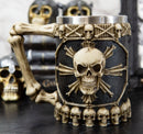 Ebros Large Skeletal Cross Bones Skull Beer Stein Tankard Coffee Cup Drink Mug 12oz