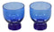 Japanese Blue Infused Glass Sake Set Cold Flask With Ice Pouch And 2 Blue Cups