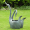 Graceful Mute Swan Lovers Bird Couple Water Fountain and Planter Garden Statue