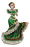 Dias De Muertos Day Of The Dead Traditional Green Gown Dancer Statue Sugar Skull