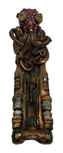 Ebros Steampunk Kraken Octopus On Runway Platform Stick Incense Burner Figurine 10.25" Long