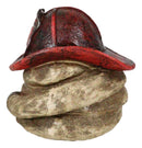 Rustic Fire Fighter Station 1 Fireman Hat And Hose Money Coin Savings Piggy Bank