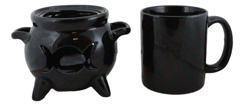 Alchemy Triple Skulls Black Cup With Candle Holder Mug Warmer