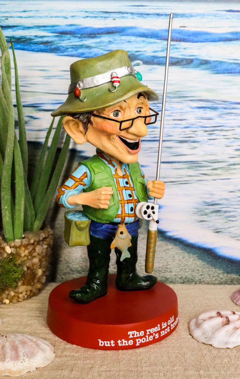 Baby Boomer The Reel is Old But The Pole's Not Broken Grandpa Fishing Figurine