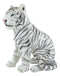 Apex Predator Realistic White Siberian Tiger On Guard Resin Statue 16.5"H