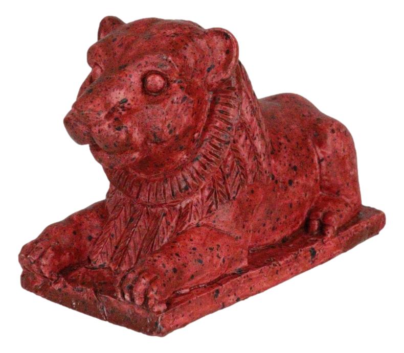 Ancient Egyptian Red Maahes Male Lion Hieroglyph Royal Amulet Mini Figurine