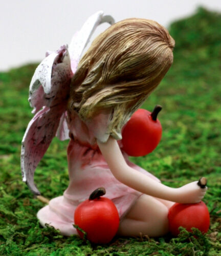 Ebros Gift Enchanted Fairy Garden Prune Cherry Faerie Figurine 3.5" H Miniature Do It Yourself Ideas for Your Home Collectible Fairy Garden Decor