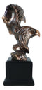 Majestic Wings Of Glory 2 American Bald Eagles Family Unit Sculpture With Base