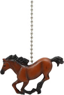 Ceiling Fan Metal Pull Chain with Galloping Horse Knob Handle 3.25"(Set of 3)