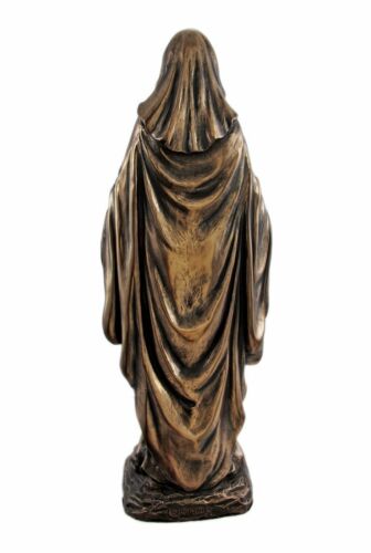 10 Inch Lady Madonna Robed Religious Resin Statue Figurine