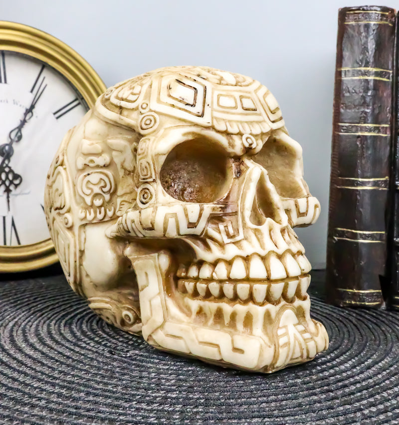 black and grey Mayan mandala with a candy skull on Craiyon