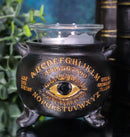 Black Magic Spirit Board Ouija Evil All Seeing Eye Cauldron Votive Candle Holder