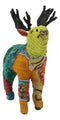 Forest Stag Moose Elk Hand Crafted Paper Mache In Colorful Sari Fabric Figurine