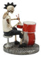 Day Of The Dead Punk Skeleton Rock Drummer Figurine 6.75"H Halloween Musician