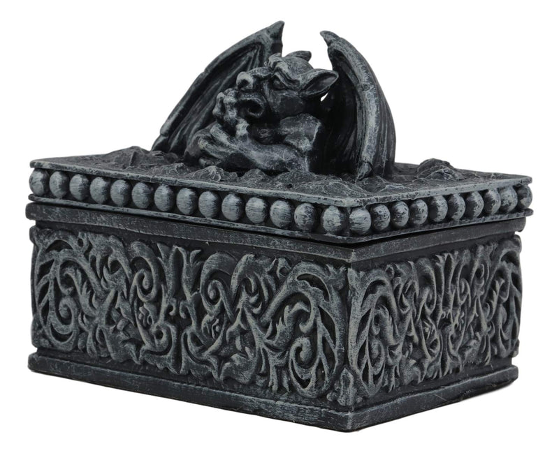 Ebros Gothic Stone Trapped Le Penseur Thinker Gargoyles Notre Dame Jewelry Box