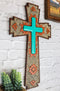 Southwestern Aztec Tribal Vectors Patterns Turquoise Canyon Ranch Wall Cross