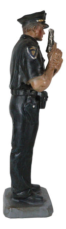 Men In Blue Police Man Officer Cop in Uniform Carrying Gun Memorial Figurine