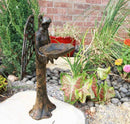 Large Heavenly Angel Saint Gabriel Bird Feeder Or Bath Garden Decor Iron Statue