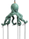 Ebros Antique Verdigris Finish Cast Iron Nautical Marine Sea Octopus Wind Chime Noisemaker Mobile with Starfish and Seashells Ornaments Davy Jones Kraken Cthulhu Outdoors Pool Patio Garden Decorative