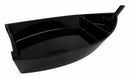 Set of Six Japanese Black Lacquered Plastic Sushi Boat Serving Plate Display