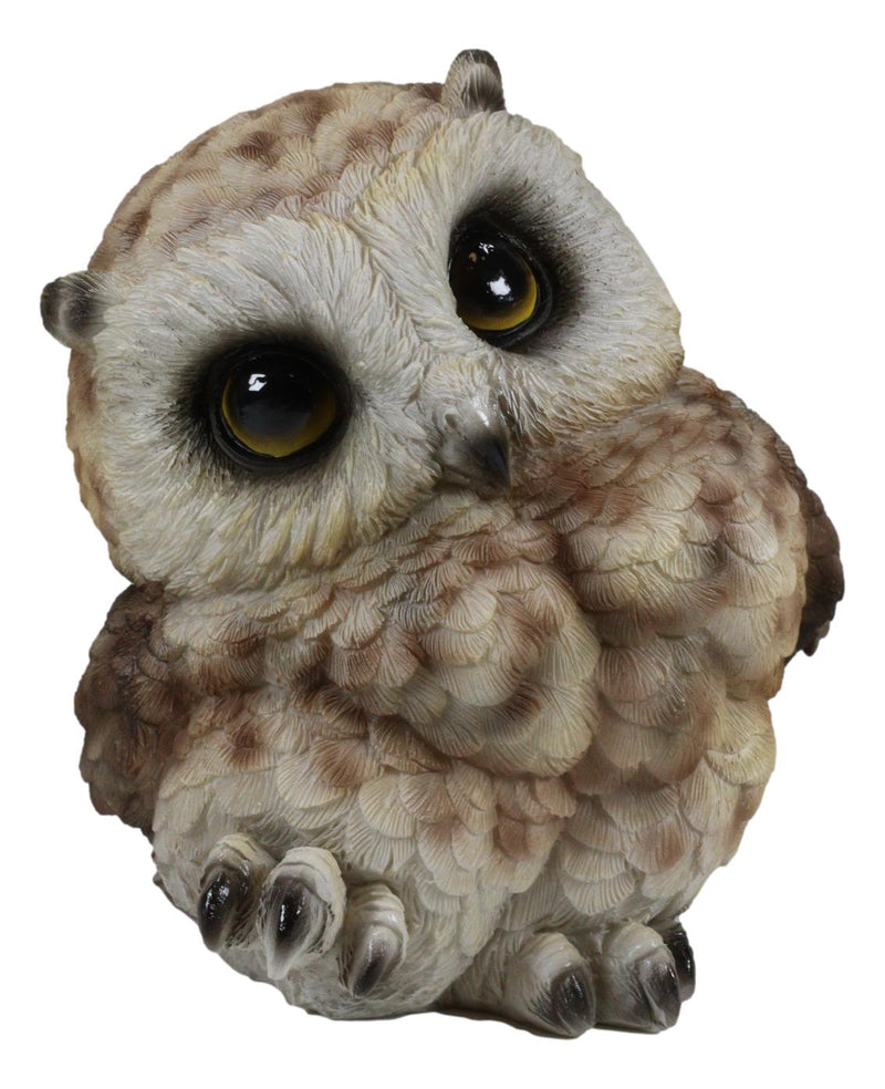 Ebros Whimsical Tropical Brown Great Horned Baby Owl Wobbly Tiptoeing Figurine